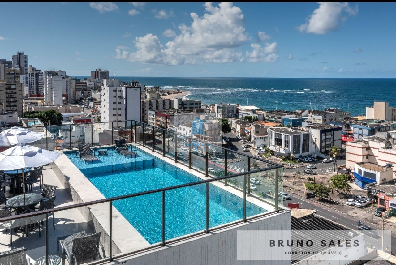 Apartamento semi-mobiliado na Pituba, 1 quarto, 1 sala, 1 banheiro e cozinha com cooktop, 1 vaga de garagem. - Prospere Imóveis